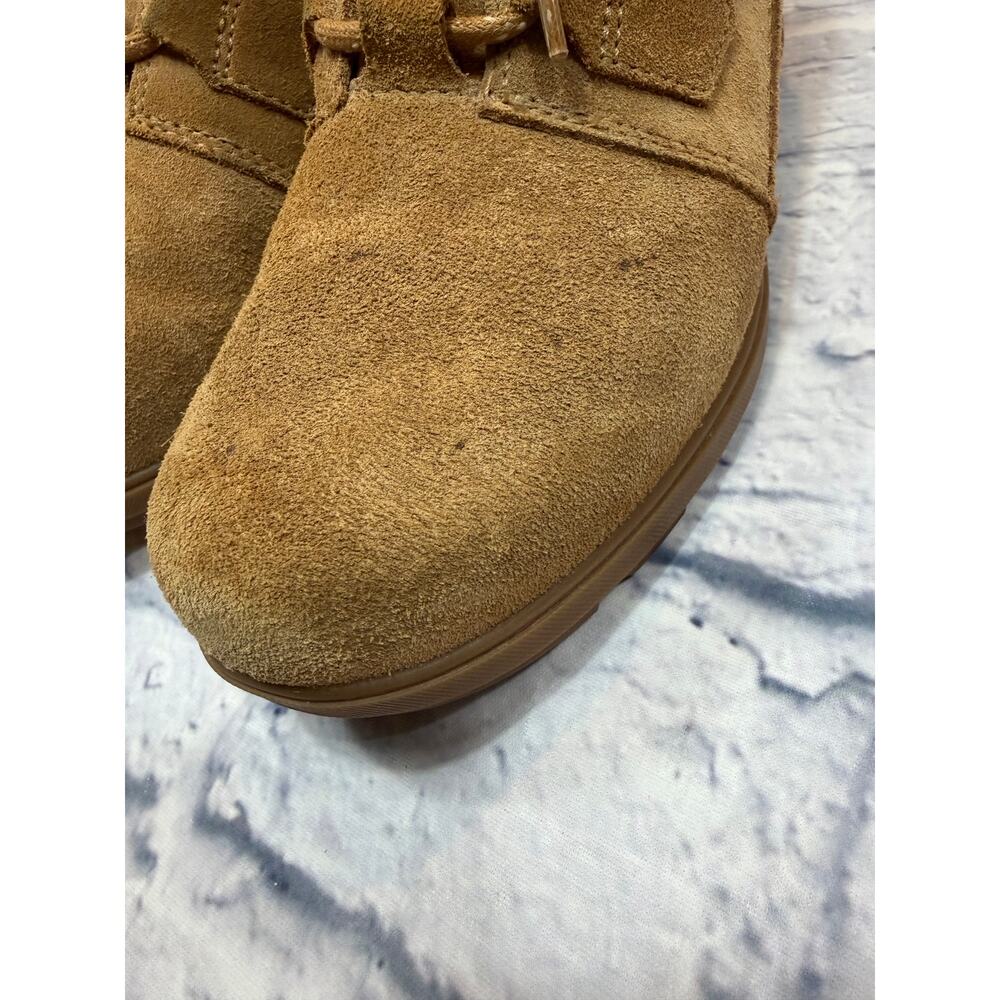 Sorel Women's Cognac Suede Lace-Up Wedge Winter Boots - Picture 6 of 10
